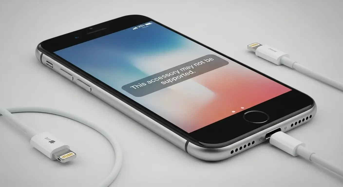 iPhone ขึ้น “อุปกรณ์นี้ไม่รองรับ” เมื่อเสียบชาร์จ — ต้องเปลี่ยนสายหรือพอร์ต?