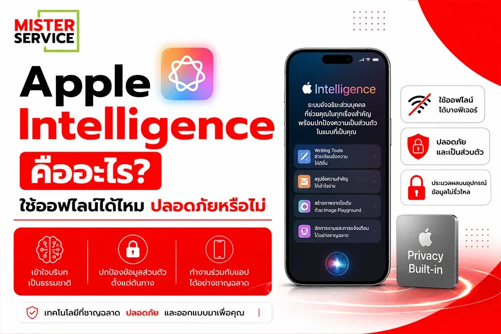 Apple Intelligence คืออะไร? ใช้ออฟไลน์ได้ไหม ปลอดภัยหรือไม่